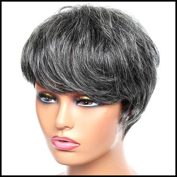 Short Layered Pixie Cut Human Hair Wig Glueless Lace Front 180 Density main image 4